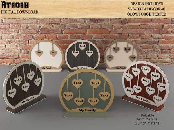 Soportes Para Nombres De Miembros De La Familia Creativo Digital